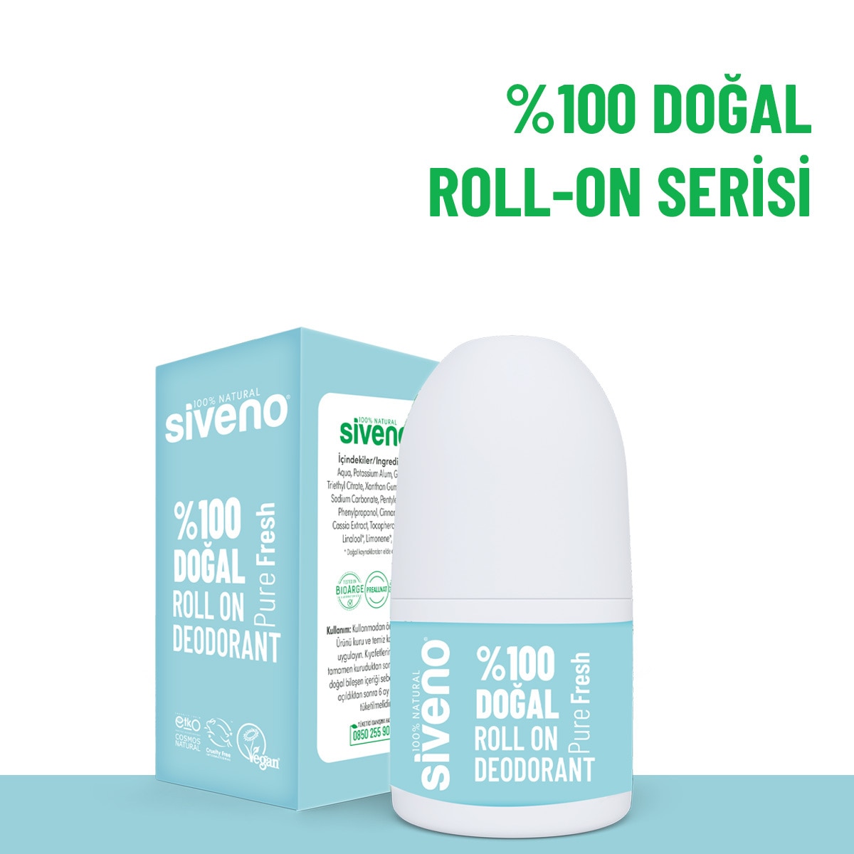  SIVENO SIVENO EXC. Siveno Doğal Roll On Pure Fresh 50 ml  1 of 7 