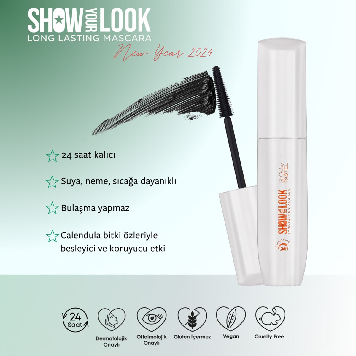  undefined SHOW BY PASTEL Show By Pastel Show Your Look 24H Long Lasting Mascara Maskara 2024 Yeni Yıl  1 of 8 