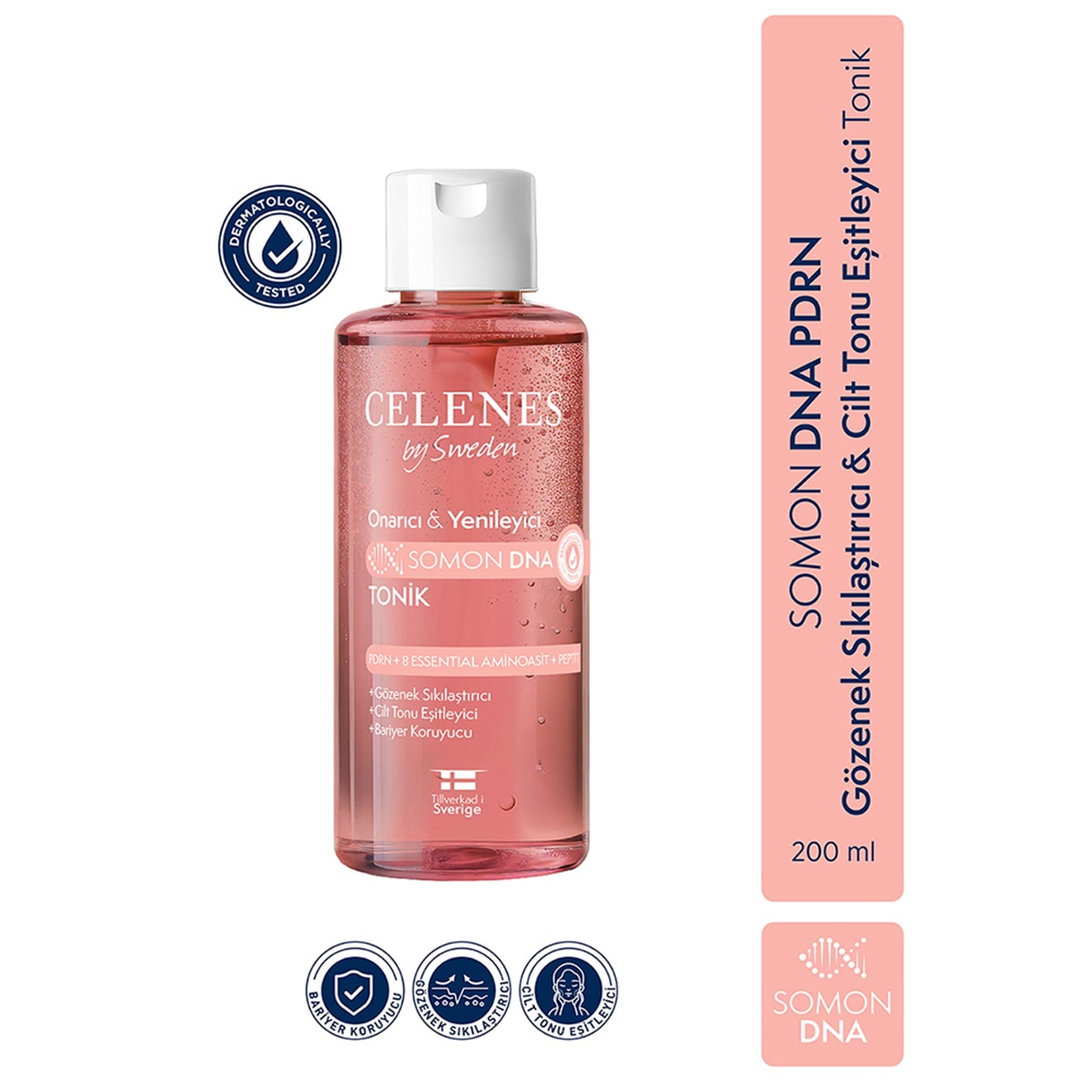 CELENES CELENES Celenes Somon DNA PDRN Gözenek Sıkılaştırıcı & Cilt Tonu Eşitleyici Tonik 200 ml 1 of 6