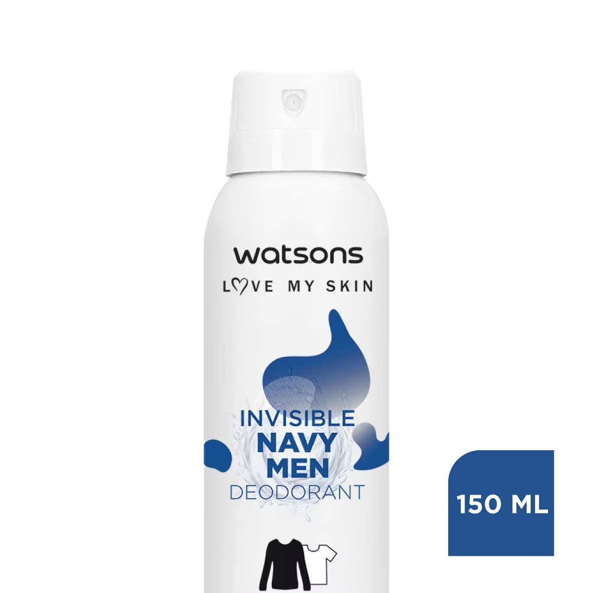  WATSONS WATSONS Watsons Invisible Navy Men Deodorant Sprey 150 ml  1 of 1 Watsons Invisible Navy Men Deodorant Sprey 150 ml