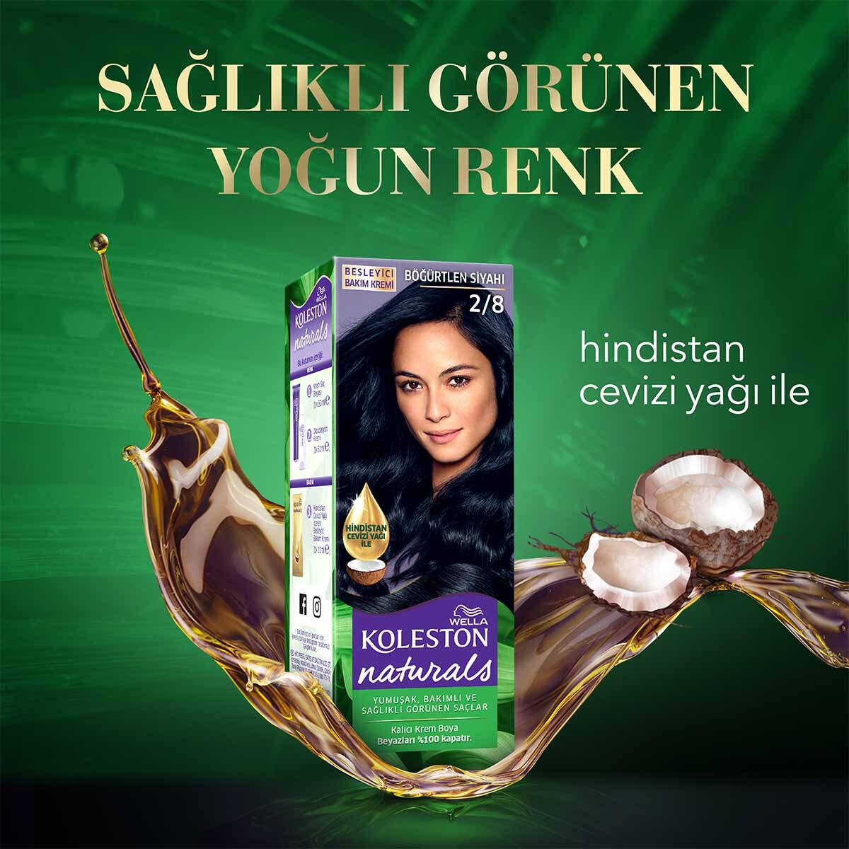  KOLESTON NATURALS KOLESTON NATURALS Wella Koleston Naturals Saç Boyası 2/8 Böğürtlen Siyahı  1 of 7 