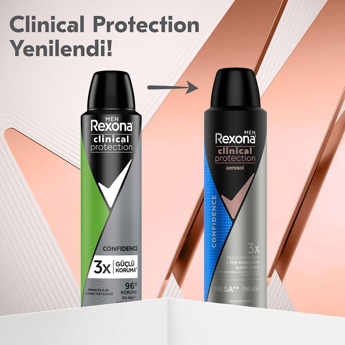 REXONA REXONA Rexona Clinical Protection Confidence Erkek Deodorant 150 ml 1 of 9