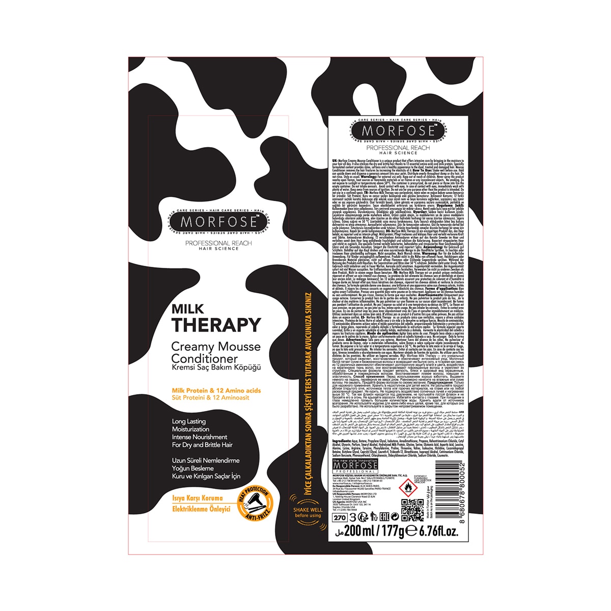  MORFOSE MORFOSE Morfose Milk Therapy Kremsi Saç Köpüğü 200 ml  1 of 5 