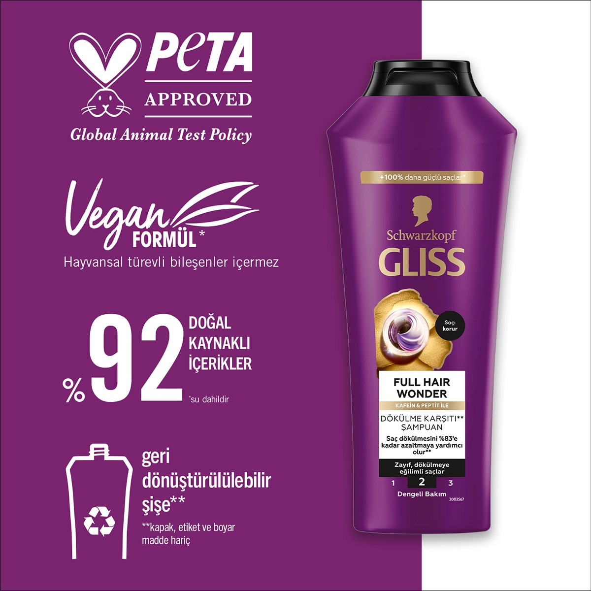  GLISS GLISS Gliss Şampuan Full Hair Wonder 400 ml  1 of 9 