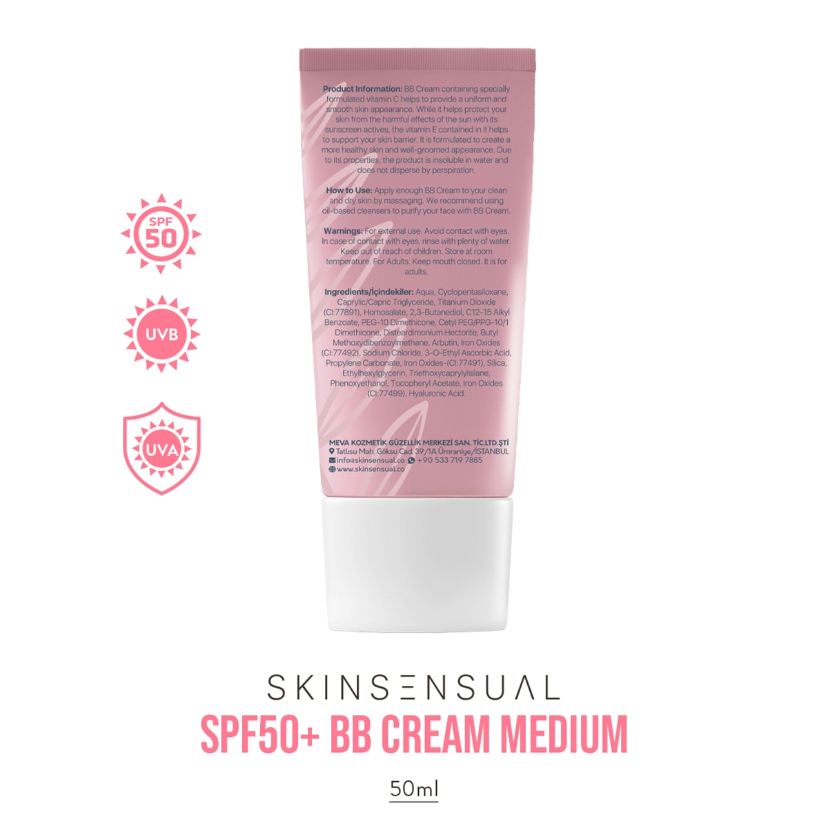 SKIN SENSUAL SKIN SENSUAL SKIN SENSUAL SPF 50+ BB KREM MEDIUM 50ML 1 of 9
