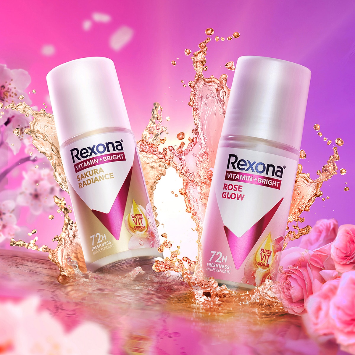 REXONA REXONA Rexona Vitamin + Bright Kadın Roll On Deodorant Sakura Radiance 45 ml  1 of 9 