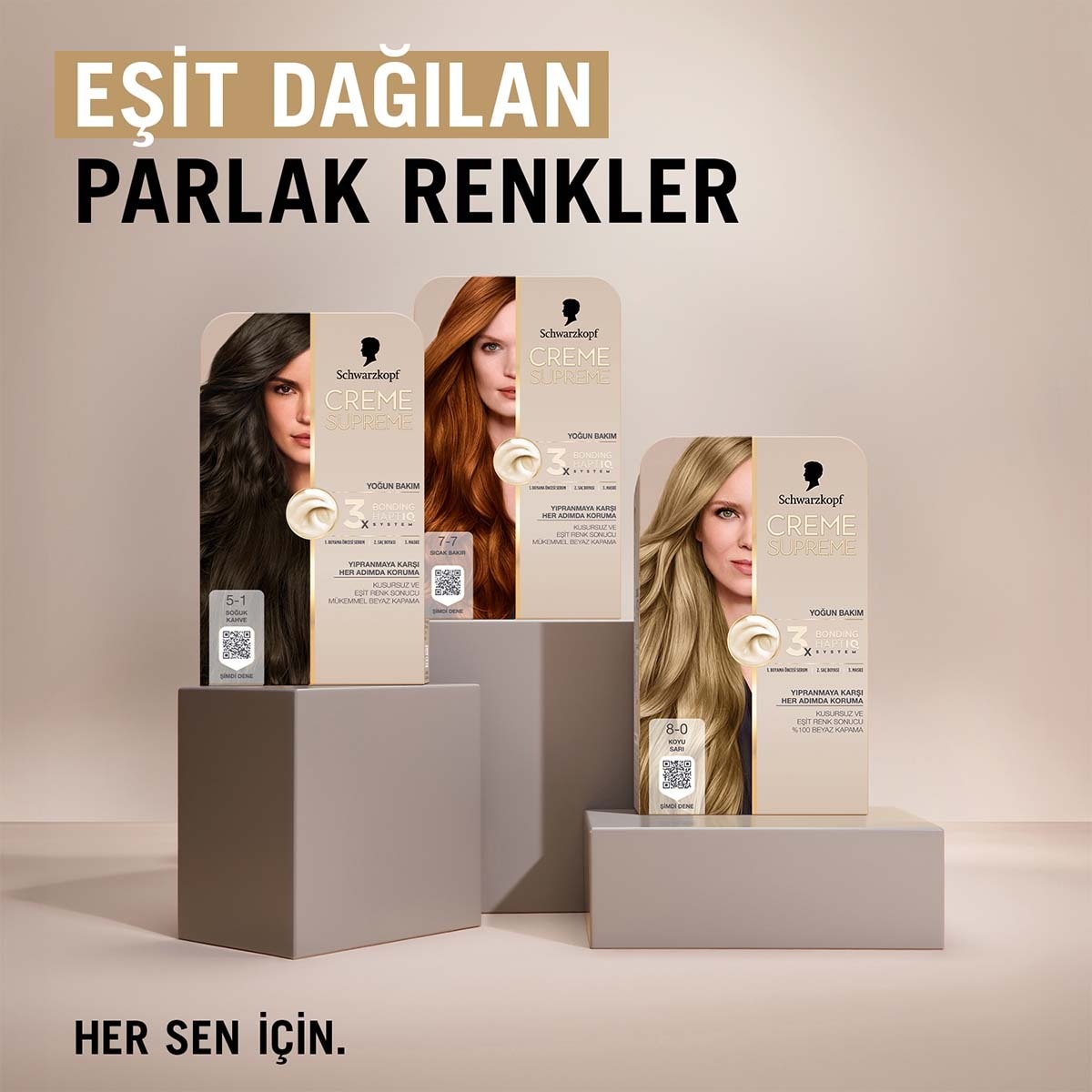  undefined CREME SUPREME Creme Supreme Saç Boyası Soğuk Kahve 5-1  1 of 11 