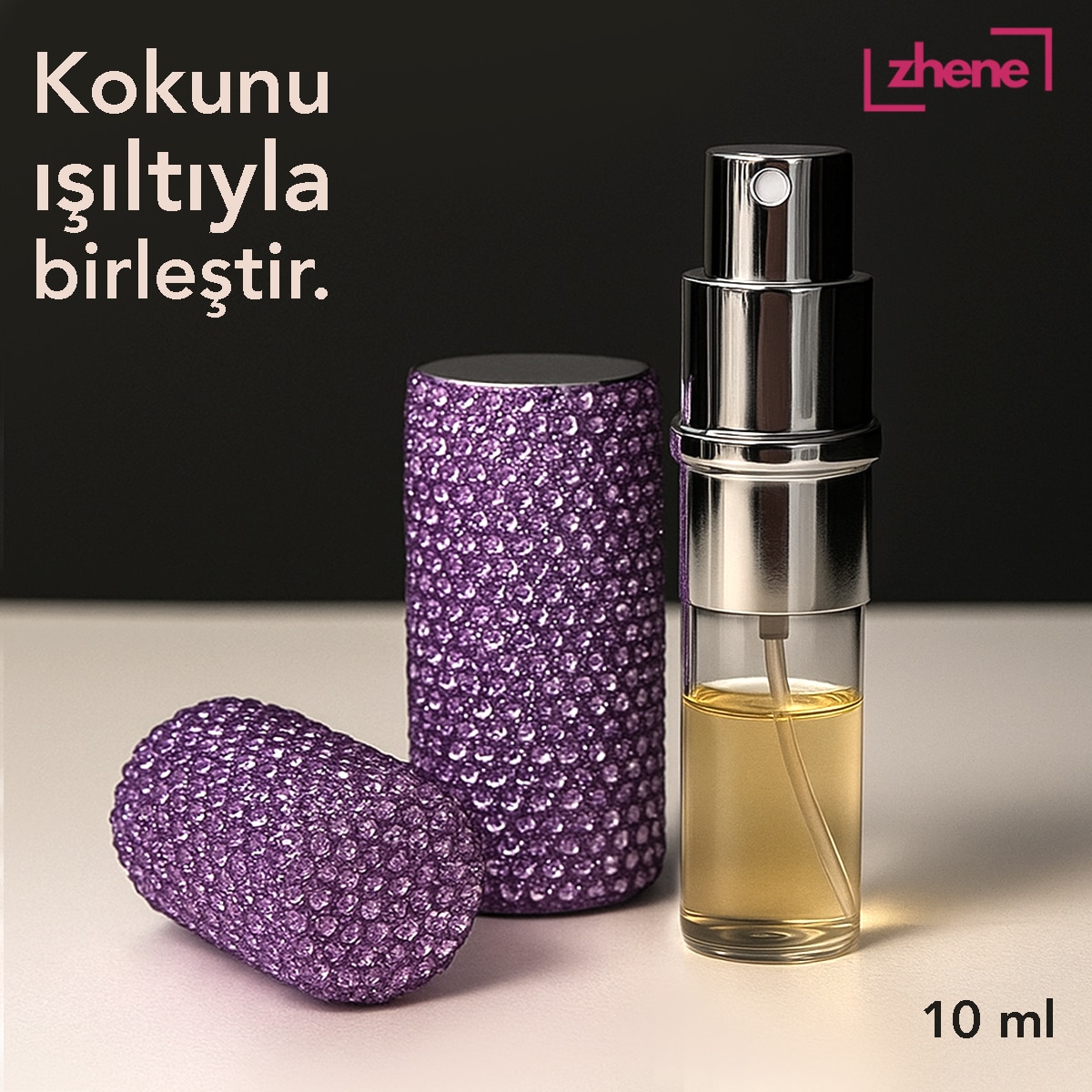 ZHENE ZHENE Zhene Kristal Desenli Seyahat Parfüm Şişesi 10 ml 1 of 6
