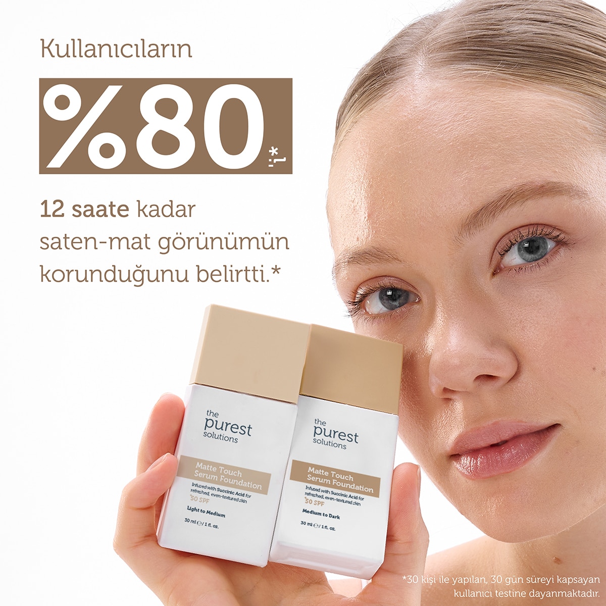  undefined THE PUREST SOLUTIONS EXC. The Purest Solutions Mat Serum Fondöten Medium 30 ml  1 of 9 