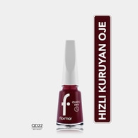  FLORMAR FLORMAR Flormar Quick Dry Hızlı Kuruyan İnce Yapılı & Parlak Bitişli Oje No: QD 22 Red Velvet 