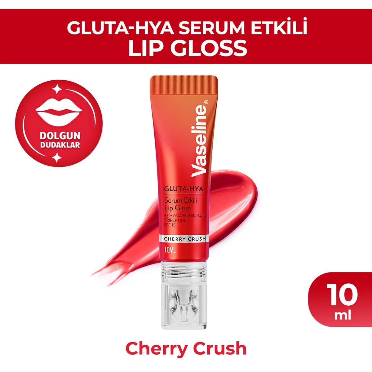 VASELINE VASELINE Vaseline Gluta Hya Serinletici Etki Lip Gloss Cherry Crush 1 of 10