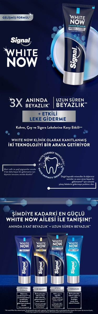 SIGNAL SIGNAL EXC. Signal White System 75 ml + White Now Lekesiz 50 ml Diş Macunu Seti 1 of 8