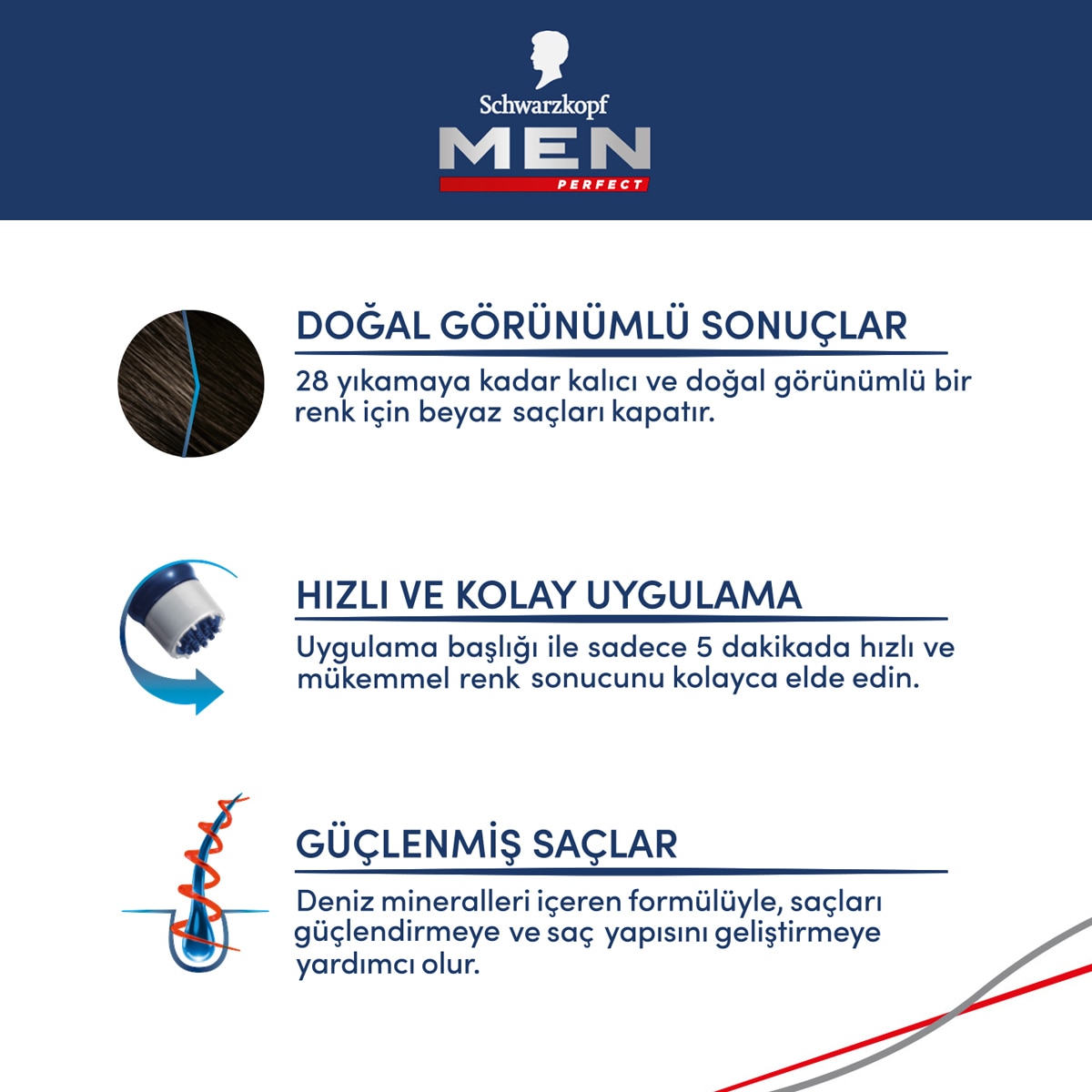 MEN PERFECT MEN PERFECT Schwarzkopf Men Perfect Saç Boyası No: 60 Kahve  1 of 2 