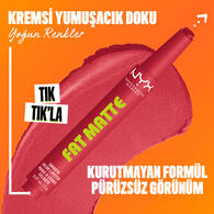NYX NYX Nyx Proffesional Makeup Fat Matte Slick Click Mat Dudak Balmı 10 1 of 8