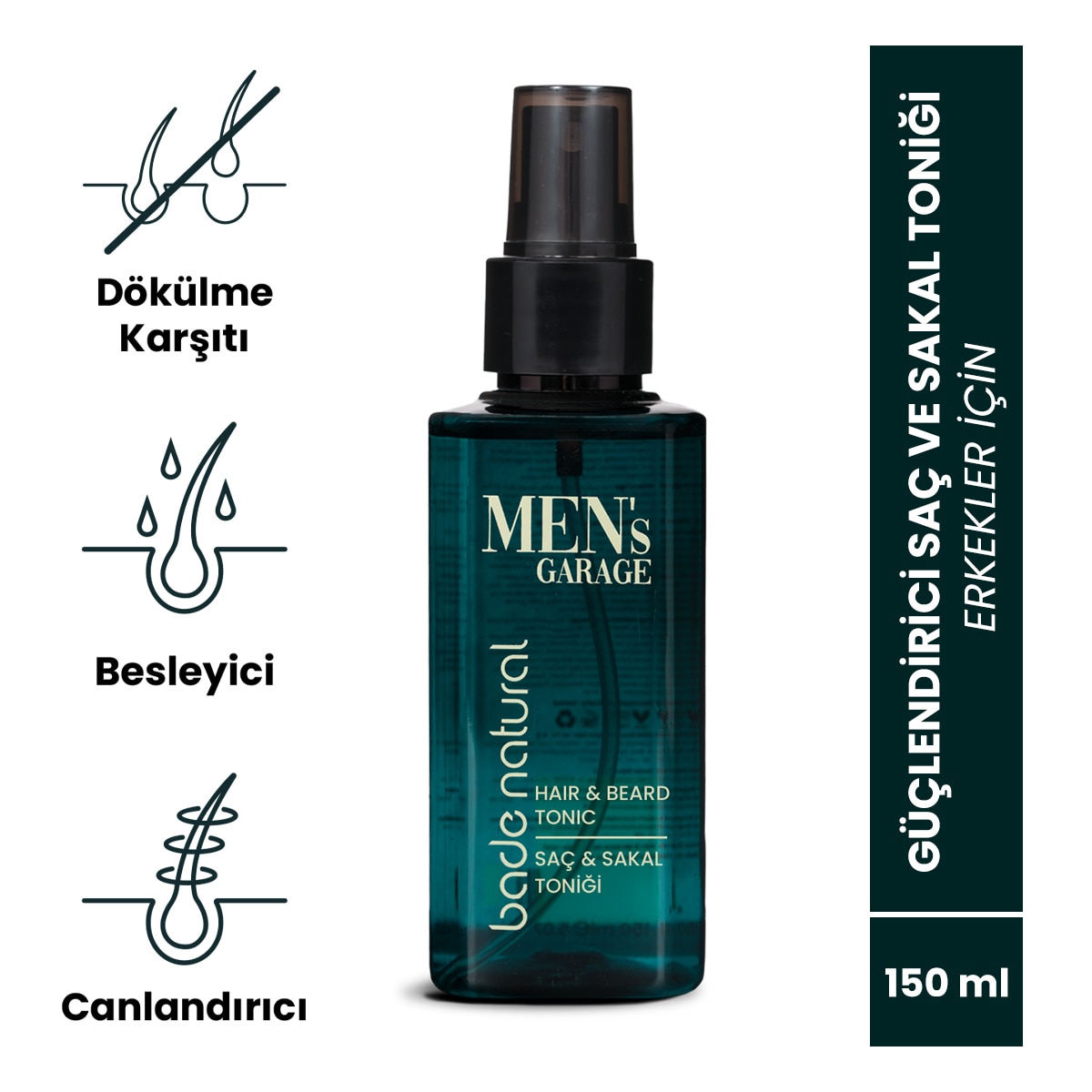undefined BADE NATURAL EXC. Bade Natural Men's Garage Saç Sakal Toniği 250 ml 1 of 1