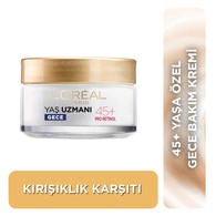  LOREAL PARIS LOREAL PARIS L'Oreal Paris Yaş Uzmanı Sıkılaştırıcı Krem Gece 40+50 ml  1 of 1 