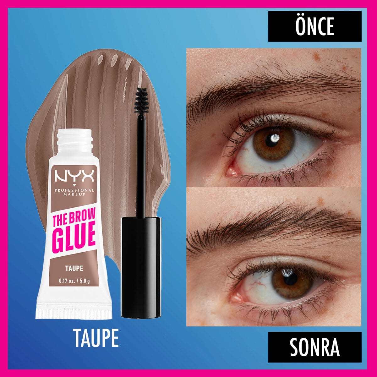  NYX NYX Nyx Professional Makeup The Brow Glue Instant Brow Styler Kaş Sabitleyici Maskara Taupe  1 of 6 
