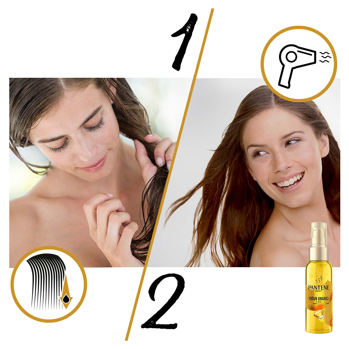 PANTENE PANTENE Pantene Keratin Özlü Onarıcı E Vitaminli Saç Bakım Yağı 100 ml 1 of 10