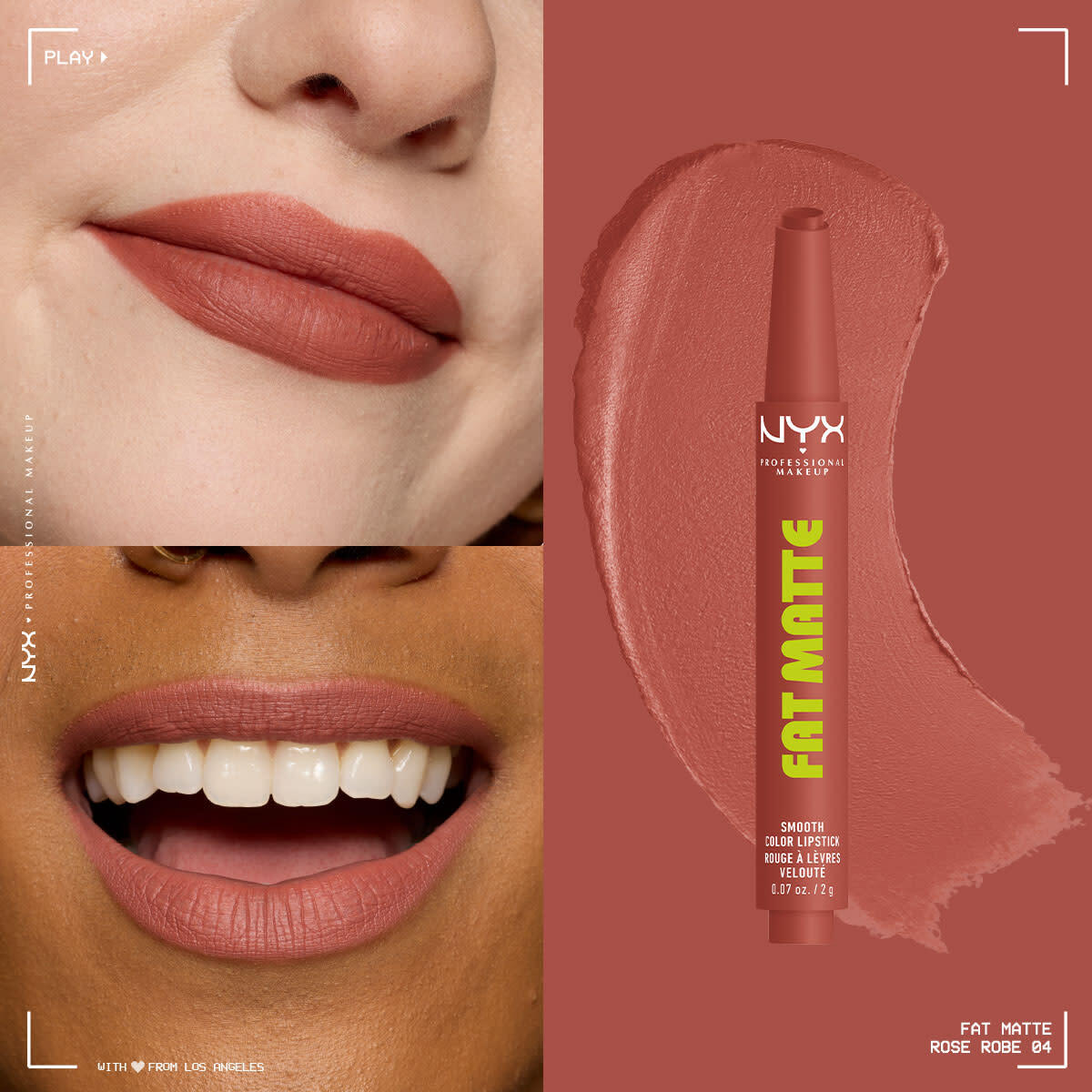 NYX NYX Nyx Professional Makeup Fat Matte Slick Click Mat Dudak Balmı 04 1 of 8