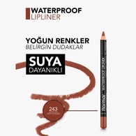  FLORMAR FLORMAR Flormar Yüksek Pigmentli & Mat Bitişli Suya Dayanıklı Dudak Kalemi No: 243 Hot Cocoa  1 of 5 