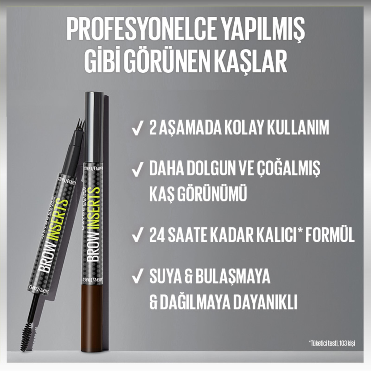 MAYBELLINE MAYBELLINE Maybelline New York Brow Insert Çift Uçlu Kaş Kalemi 02  1 of 8 