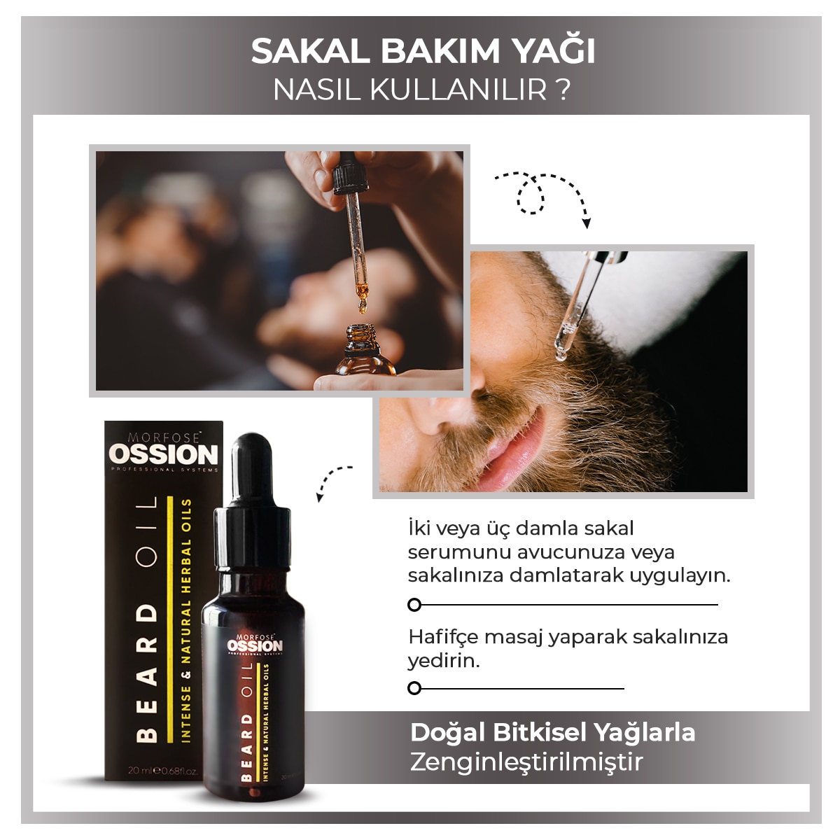 MORFOSE EXC. MORFOSE Morfose Ossion Premium Barber Line Sakal Yağı 20 ml  1 of 3 