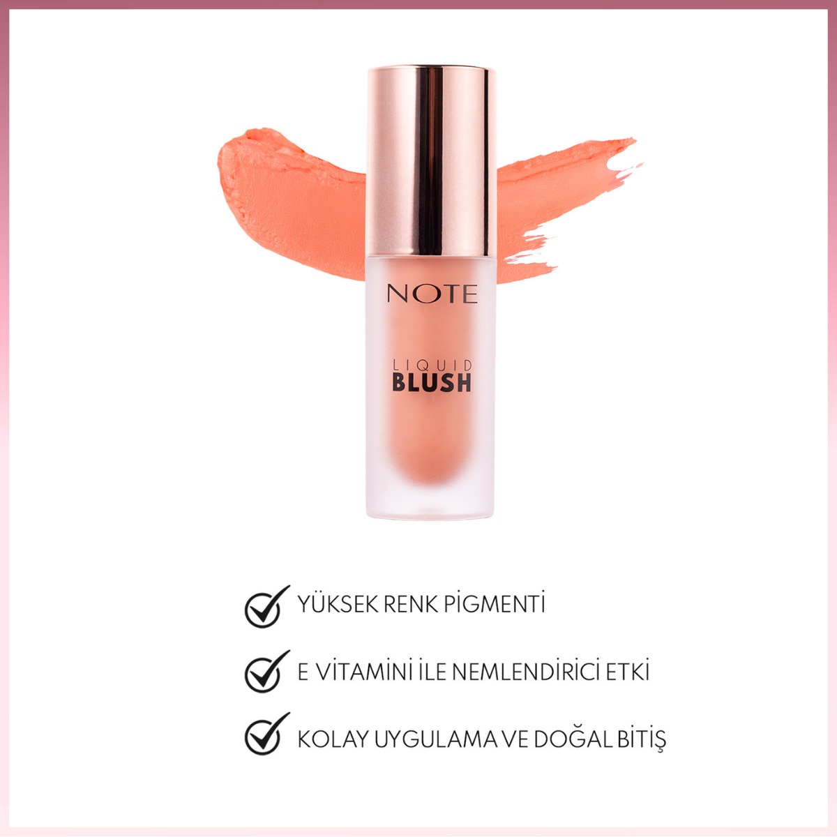  NOTE NOTE Note Nemlendirici Etkili Işıltılı Likit Allık 10 Peach  1 of 4 