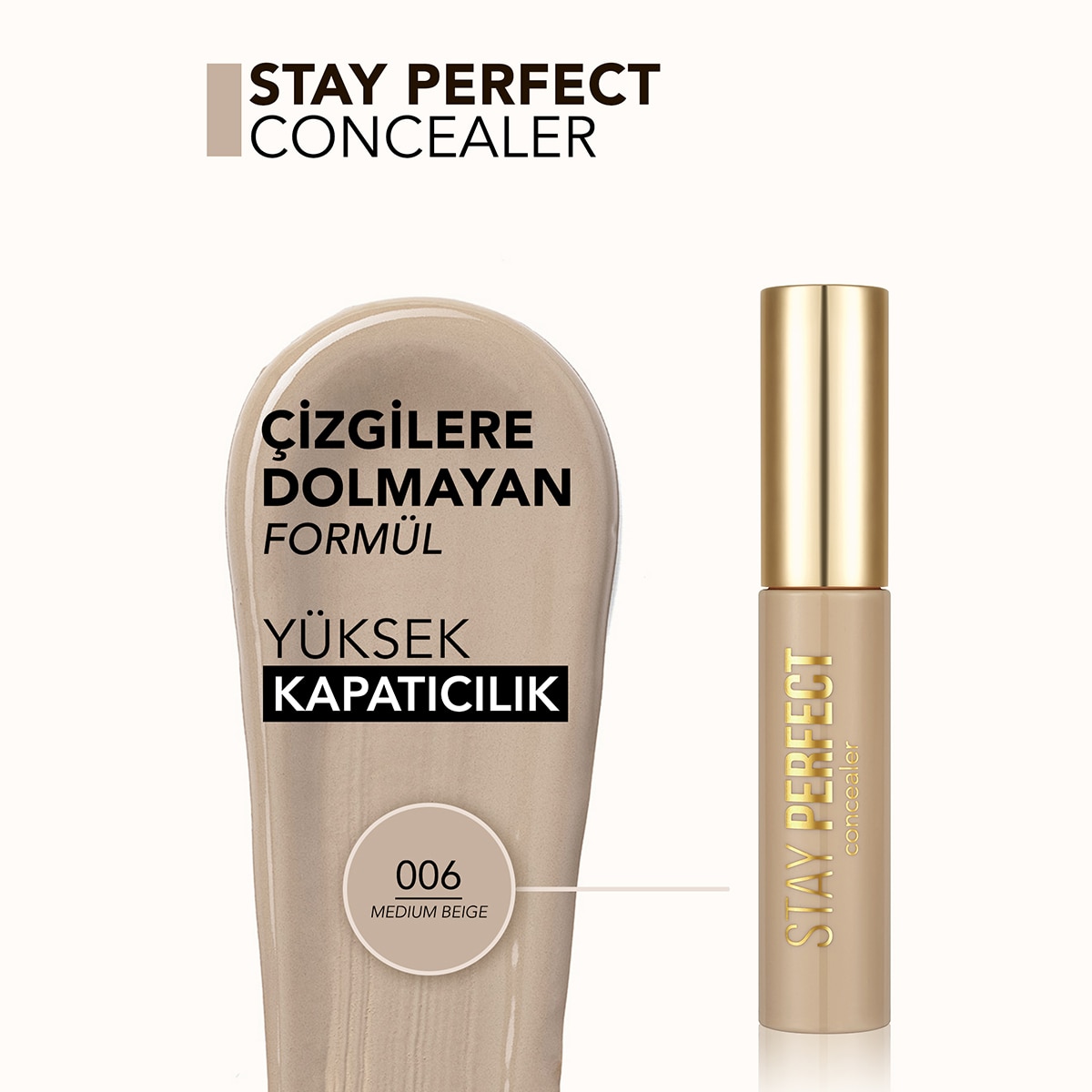  FLORMAR FLORMAR Flormar Stay Perfect Kapatıcı No: 06 Medium Beige  1 of 7 