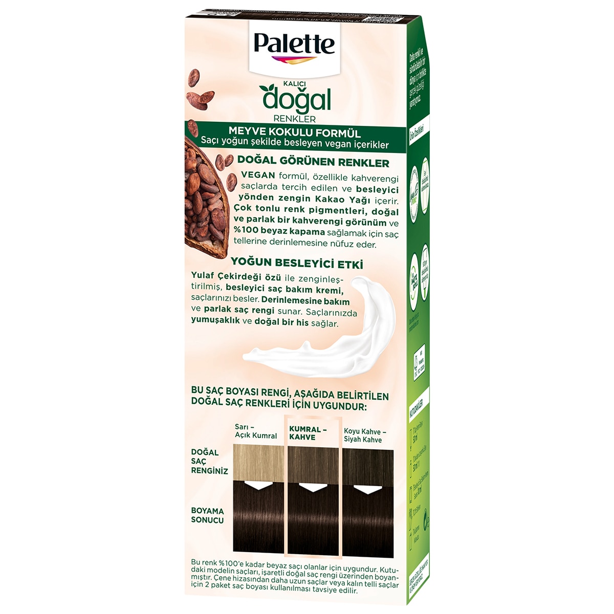 PALETTE NATURAL COLORS PALETTE NATURAL COLORS Palette Kalıcı Doğal Renkler Saç Boyası 3-0 Koyu Kahve 1 of 10