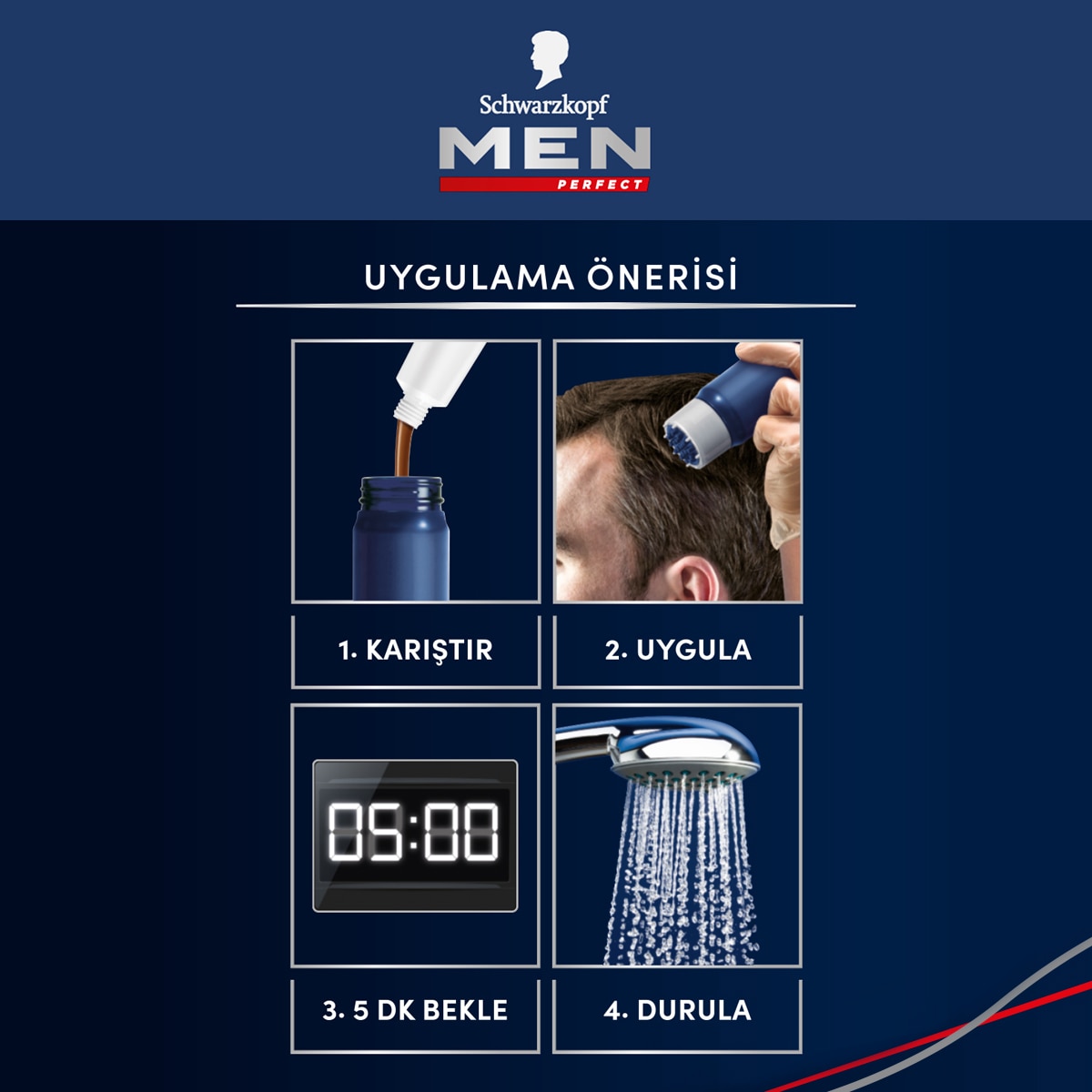  MEN PERFECT MEN PERFECT Schwarzkopf Men Perfect Saç Boyası No:70 Koyu Kahve  1 of 4 