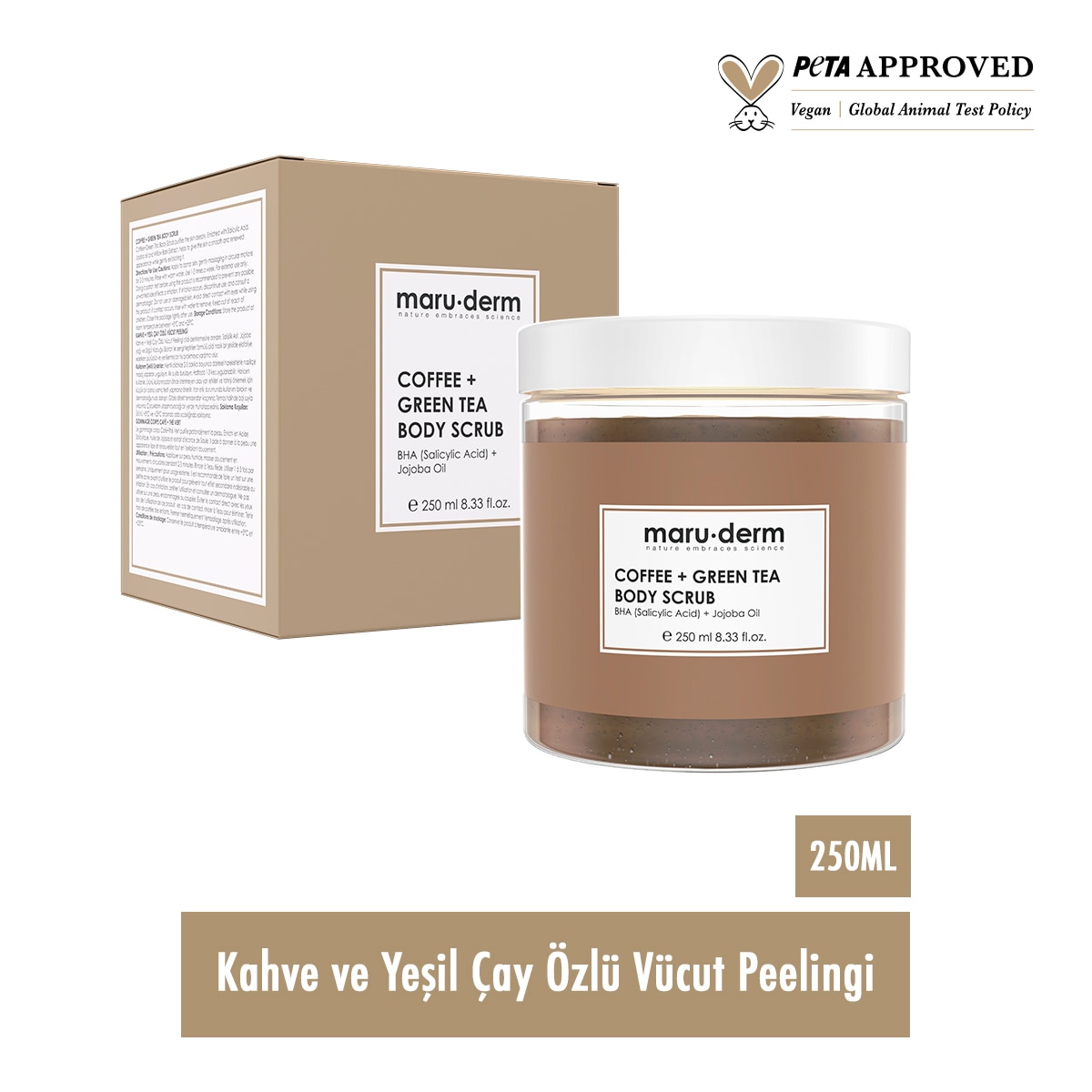  MARUDERM MARUDERM Maruderm Kahve & Yeşil Çay Vücut Peelingi 250 ml  1 of 2 