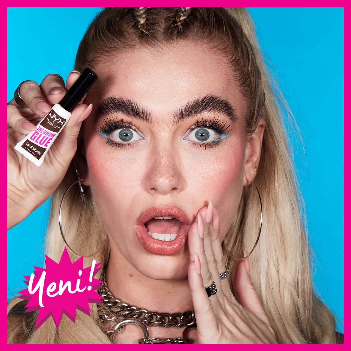  NYX NYX Nyx Professional Makeup The Brow Glue Instant Brow Styler Kaş Sabitleyici Maskara Taupe  1 of 6 