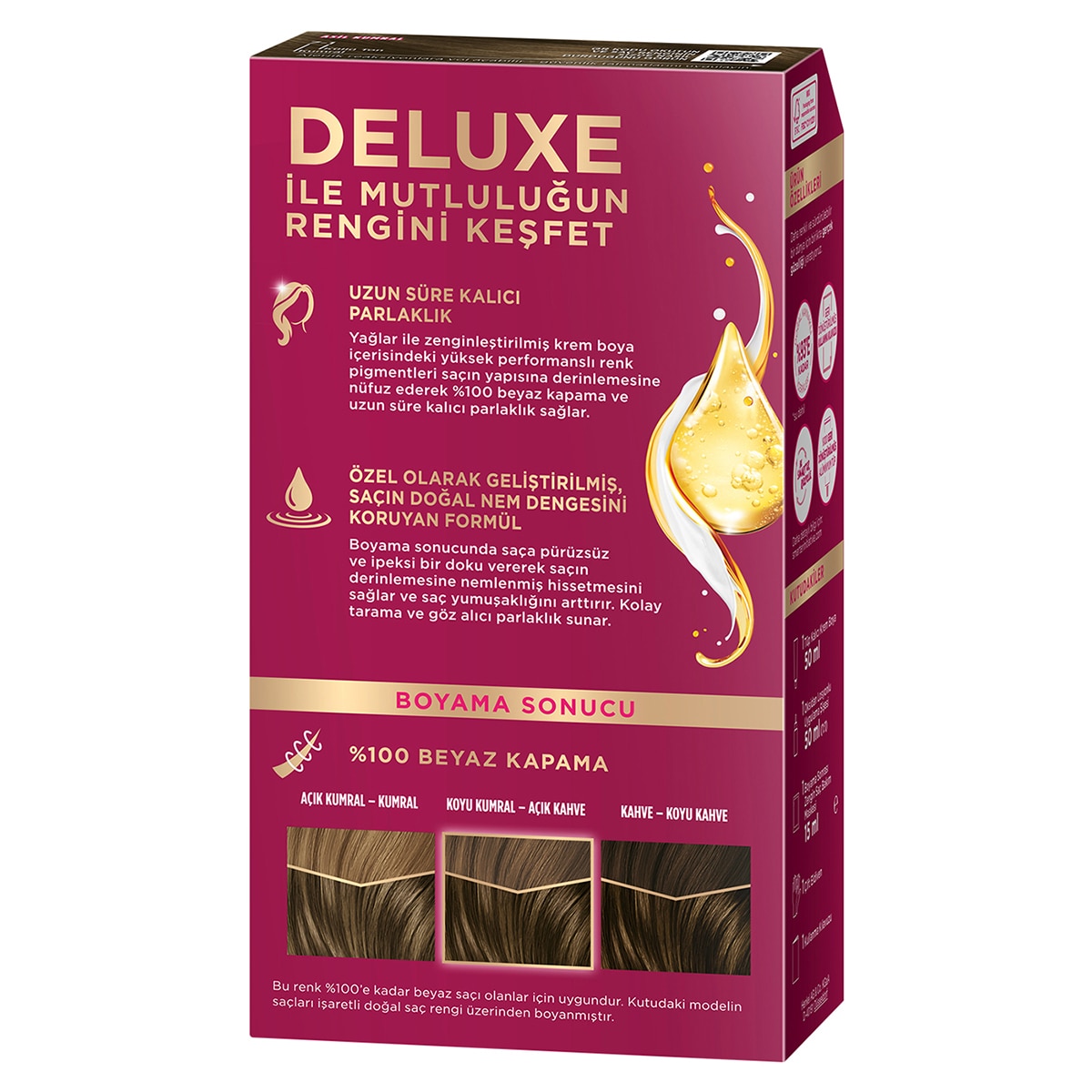  PALETTE PALETTE Palette Deluxe Yoğun Renkler Saç Boyası 7-1 Asil Kumral  1 of 11 