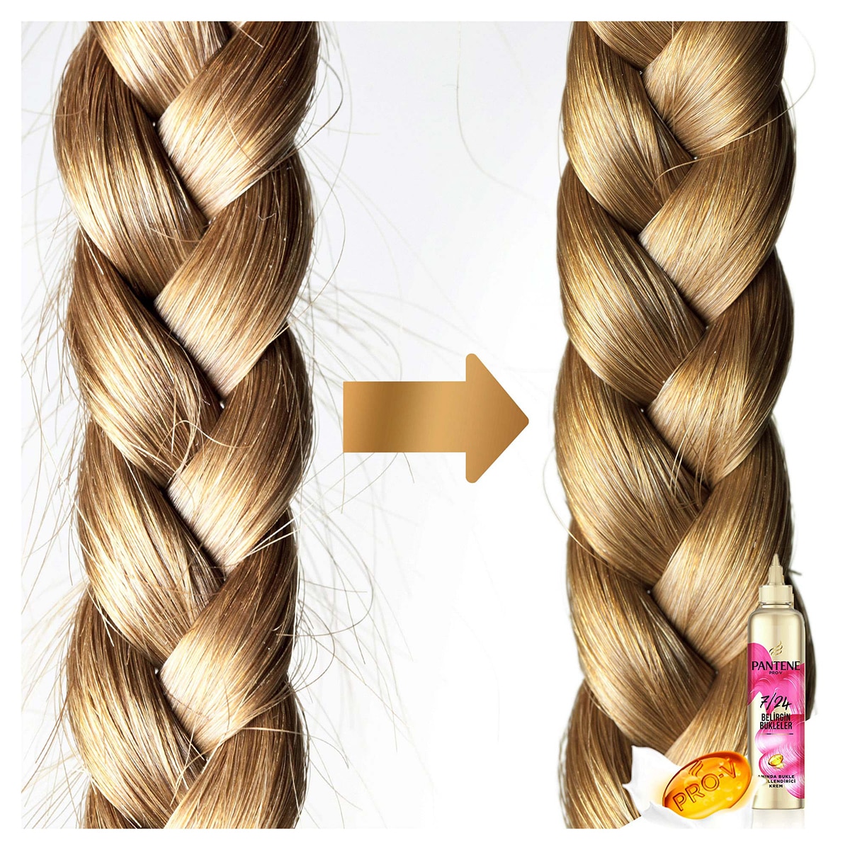  PANTENE PANTENE Pantene Kıvırcık Saçlar İçin 7/24 Saç Bakım Kremi 300 ml  1 of 11 