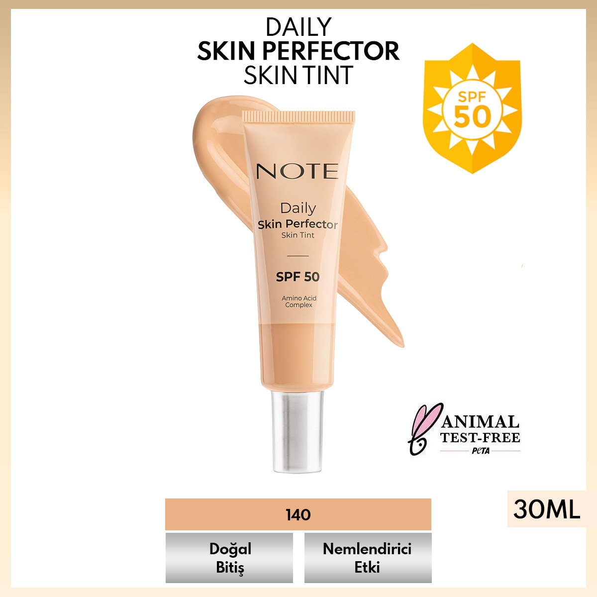 NOTE NOTE Note Daily Skin Perfector Tint SPF50 140 1 of 6