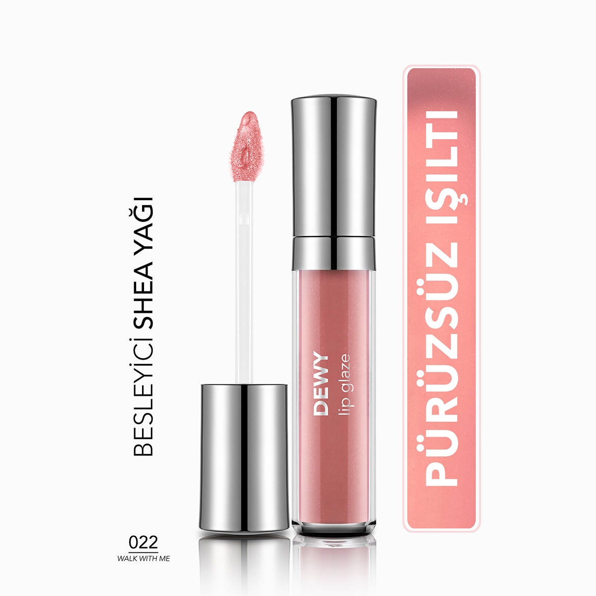 FLORMAR FLORMAR Flormar Dewy Lip Glaze Nemlendirici Dudak Parlatıcısı No: 022 Walk With Me 1 of 8