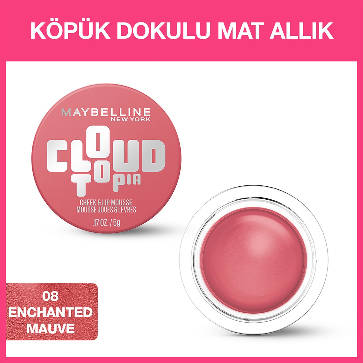  MAYBELLINE MAYBELLINE Maybelline New York Cloutopia Allık Mauv Int 08  1 of 10 