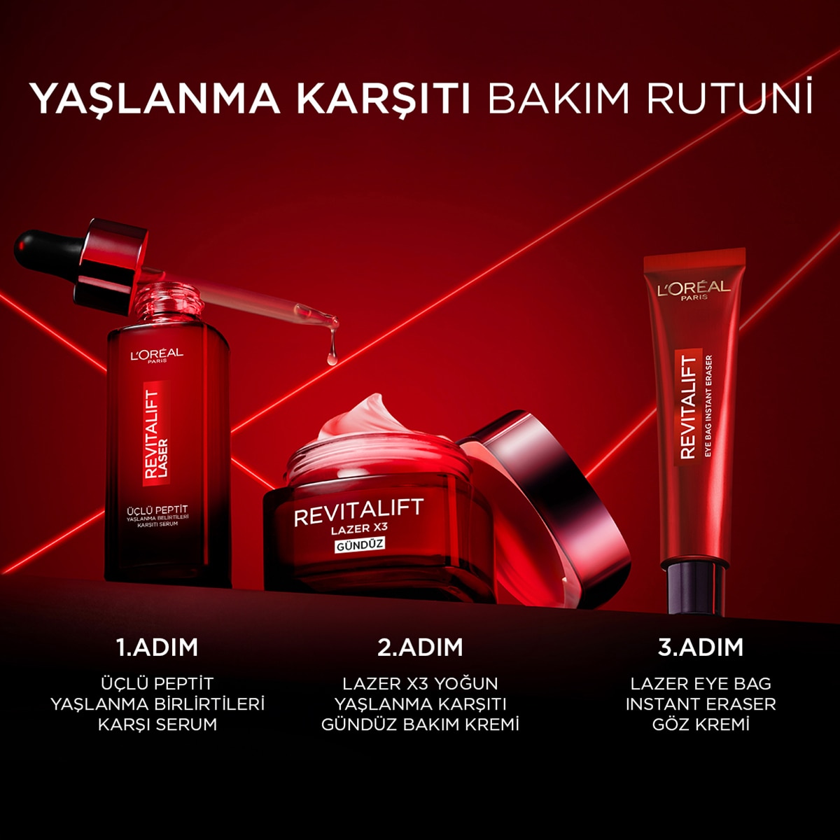  LOREAL PARIS LOREAL PARIS L'Oreal Paris Revitalift Lazer Eyebag Instant Eraser Göz Altı Torba Görünümüne Karşı Etkili Göz Kremi 15 ml  1 of 9 