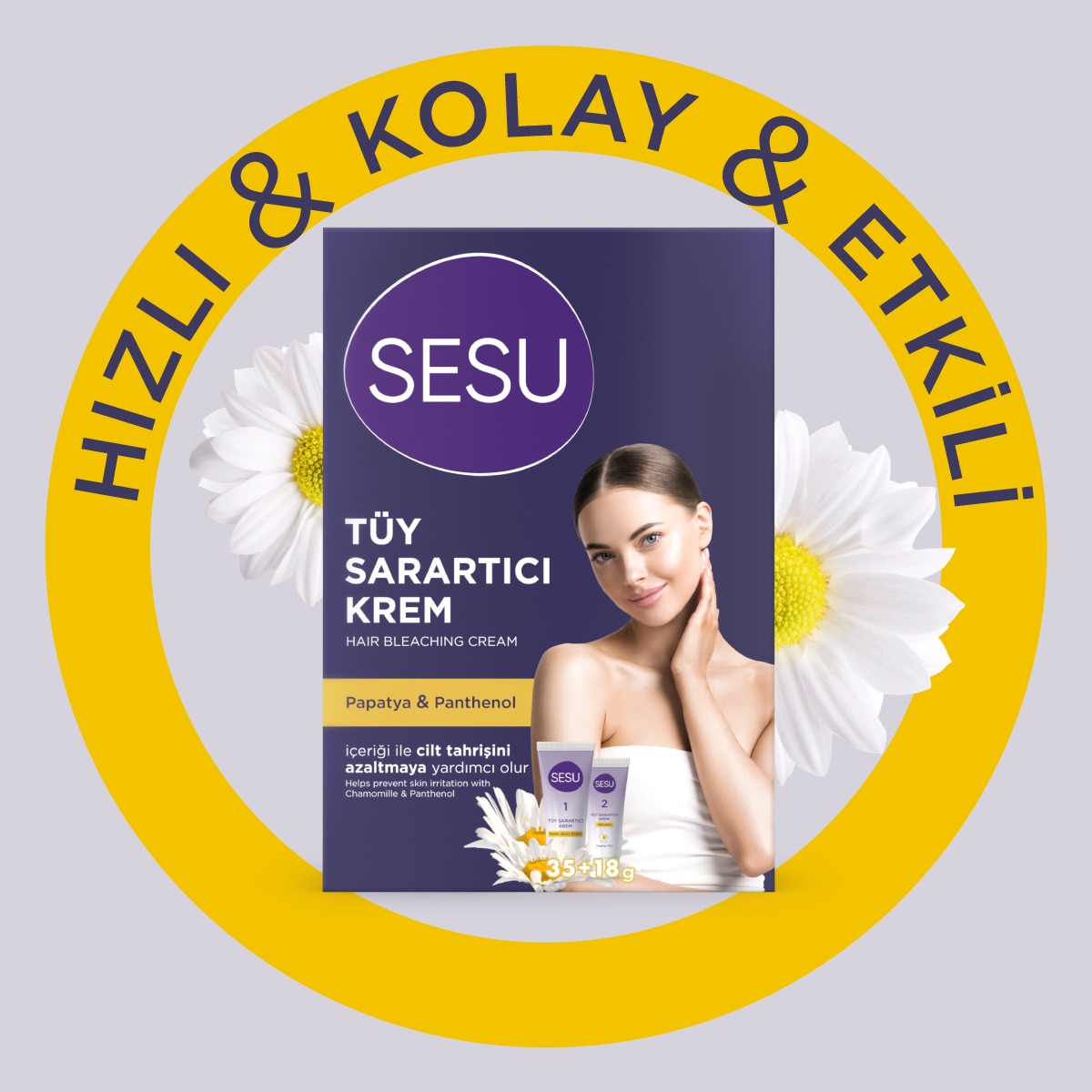Sesu Tüy Sarartıcı Krem 35+18 gr