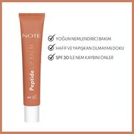 Note Peptide Glow SPF 30 Nemlendirici ve Parlatıcı Renkli Dudak Balmı Caramel 01