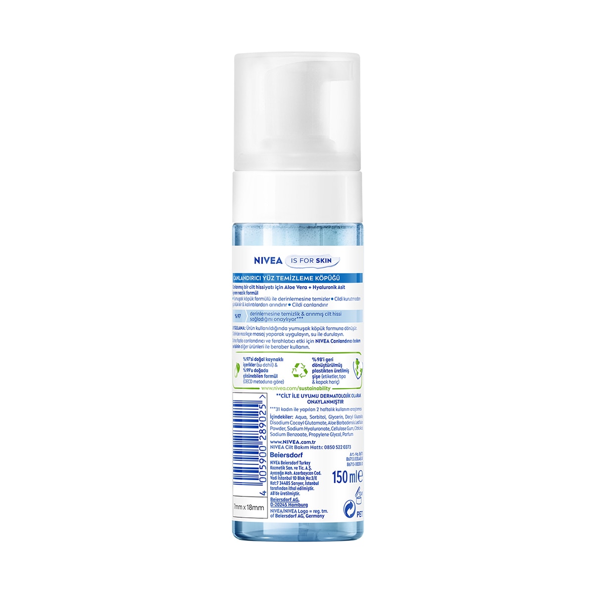  NIVEA VISAGE NIVEA VISAGE Nivea Canlandırıcı Yüz Temizleme Köpüğü Karma ve Normal Cilt 150 ml  1 of 10 