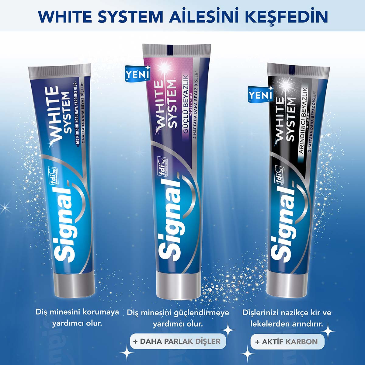 SIGNAL SIGNAL Signal White System Diş Macunu Güçlü Beyazlık Güçlü Diş Minesi 75 ml 1 of 7