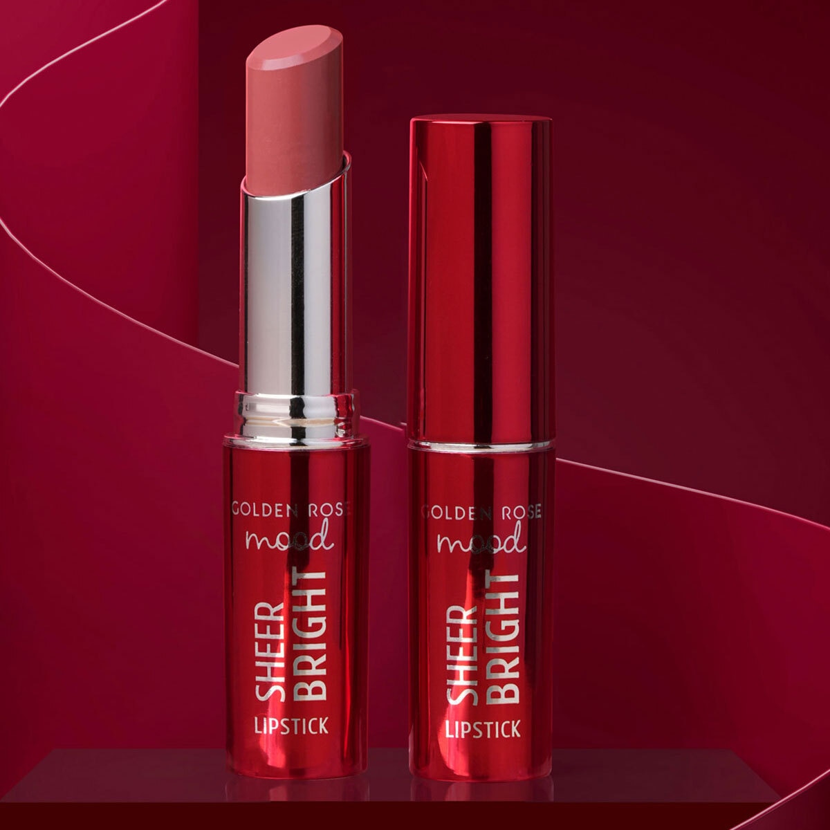 GOLDEN ROSE GOLDEN ROSE Golden Rose Mood Sheer Bright Ruj 108 Rosy Plum 1 of 5