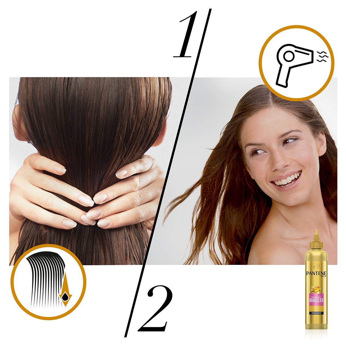 PANTENE PANTENE Pantene Kıvırcık Saçlar İçin 7/24 Saç Bakım Kremi 300 ml  1 of 11 