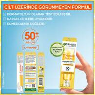 Garnier C Vitamini Parlak Günlük Güneş Koruyucu Fluid Yüz Kremi Görünmez Doku SPF50+ 40ml