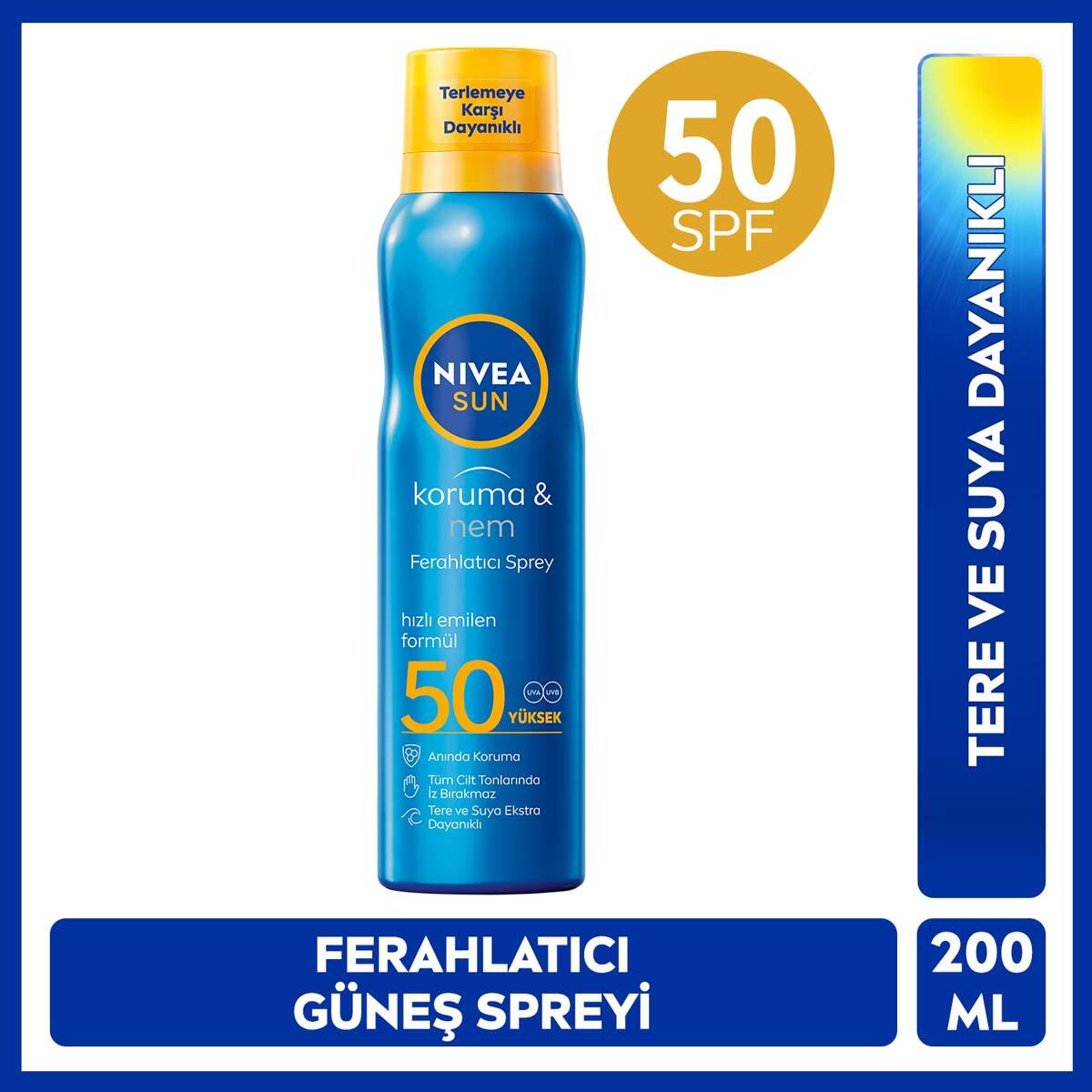 NIVEA SUN NIVEA SUN Nivea Sun Koruma Aerosol Sprey 200 ml 1 of 8