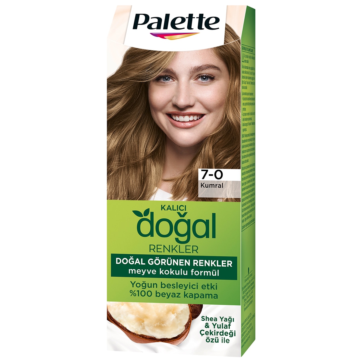  PALETTE NATURAL COLORS PALETTE NATURAL COLORS Palette Kalıcı Doğal Renkler Saç Boyası 7-0 Kumral  1 of 10 