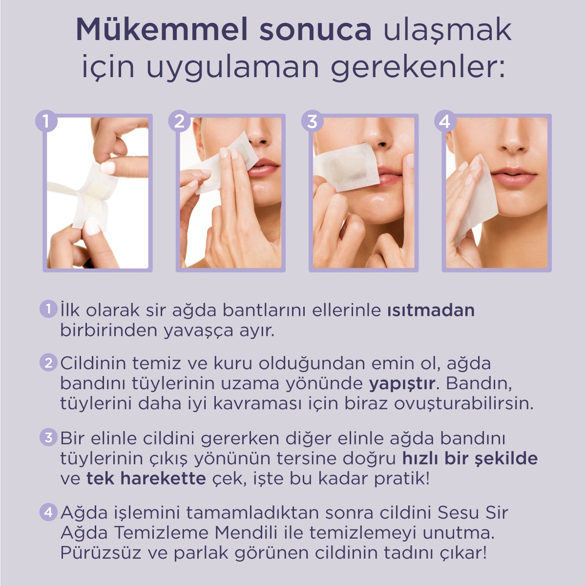 SESU SESU Sesu Soft Yüz Ağda Bandı 12 Adet 1 of 9
