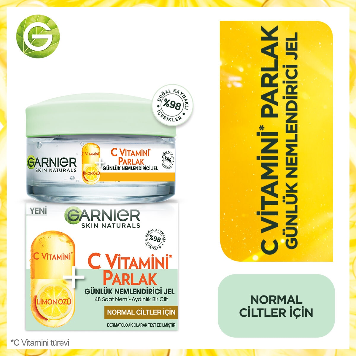  GARNIER GARNIER Garnier C Vitamini Parlak Günlük Nemlendirici Jel 50 ml  1 of 1 Garnier C Vitamini Parlak Günlük Nemlendirici Jel 50 ml