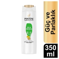  PANTENE PANTENE Pantene Pro-V Doğal Sentez Şampuan Güç ve Parlaklık 3'ü 1 Arada 350 ml  1 of 1 